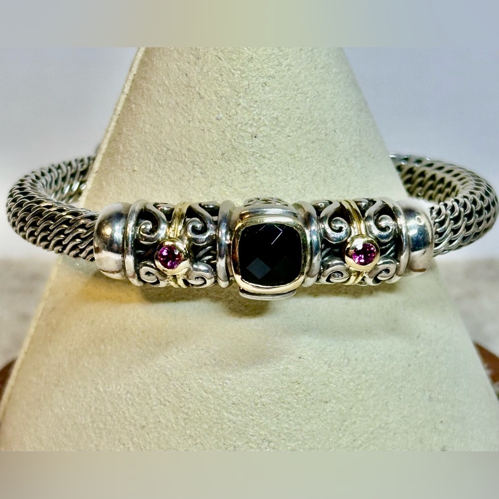 Gabrielle Bruni 18k Y Gold & 925 Sterling Silver Bracelet 6.75” Lot#726